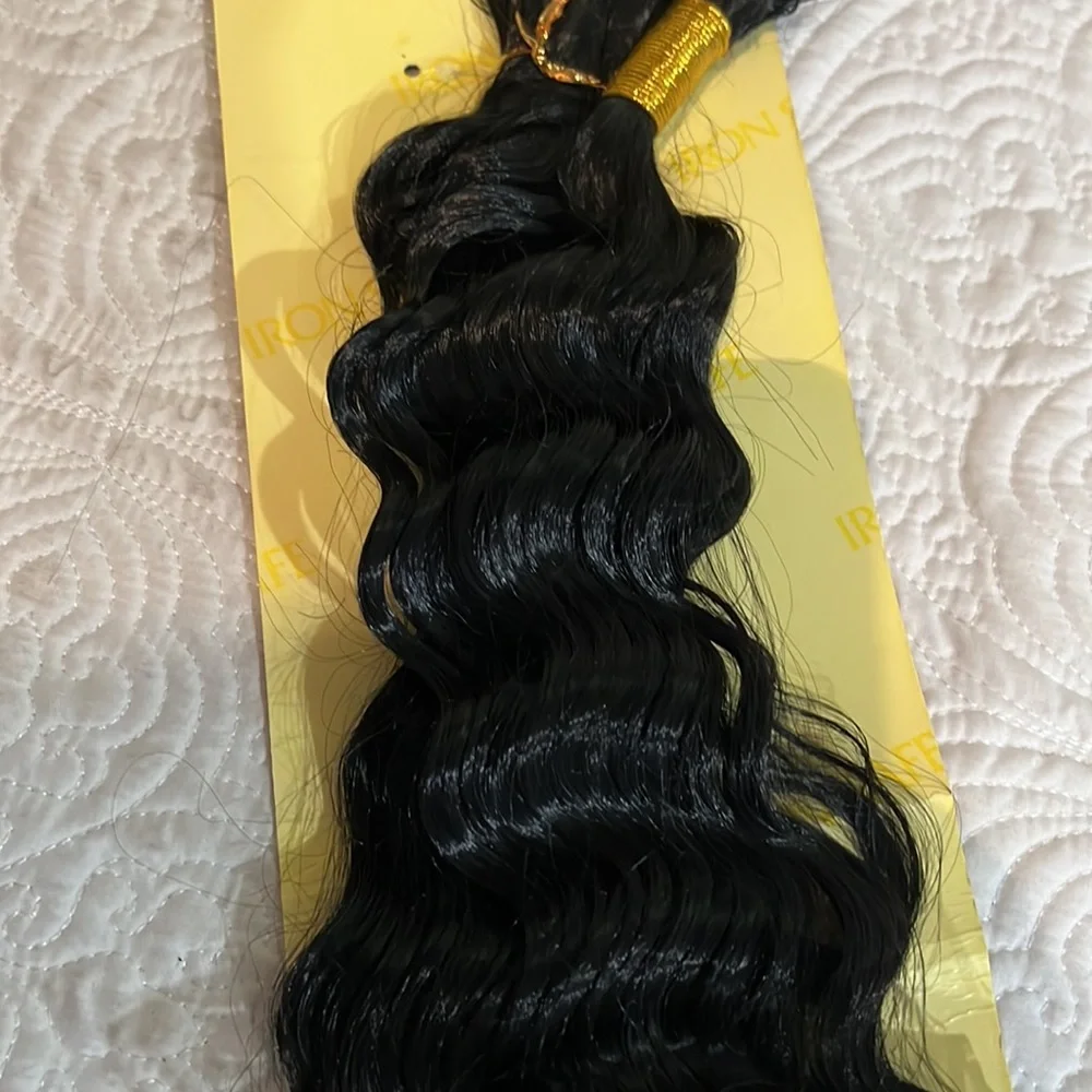 Supreme quality iron safe human hair, 2 packs, new in package‎